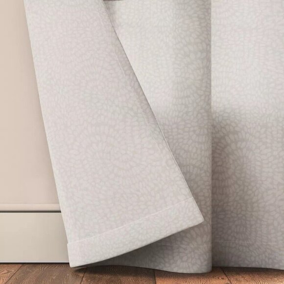 Threshold Farrah Light Filtering Printed Off White Single Curtain Panel 54 x 63 - Picture 3 of 7